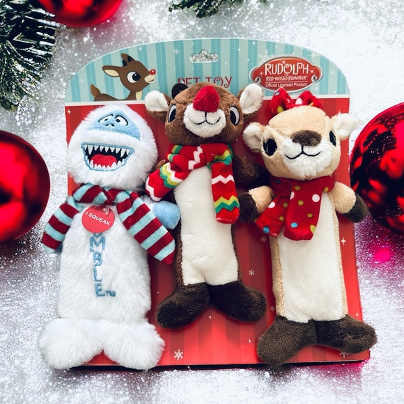 Dan Dee Dog Rudolph The Red Nosed Reindeer Dog Toys Set Of 3 Poshmark